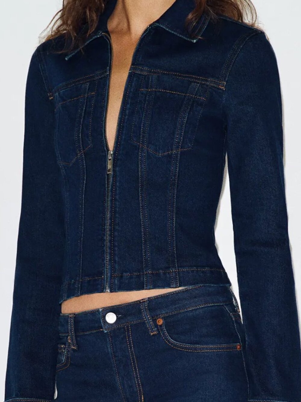 Reformation Cosmo Super Stretch Denim Jacket Blue - Size XS